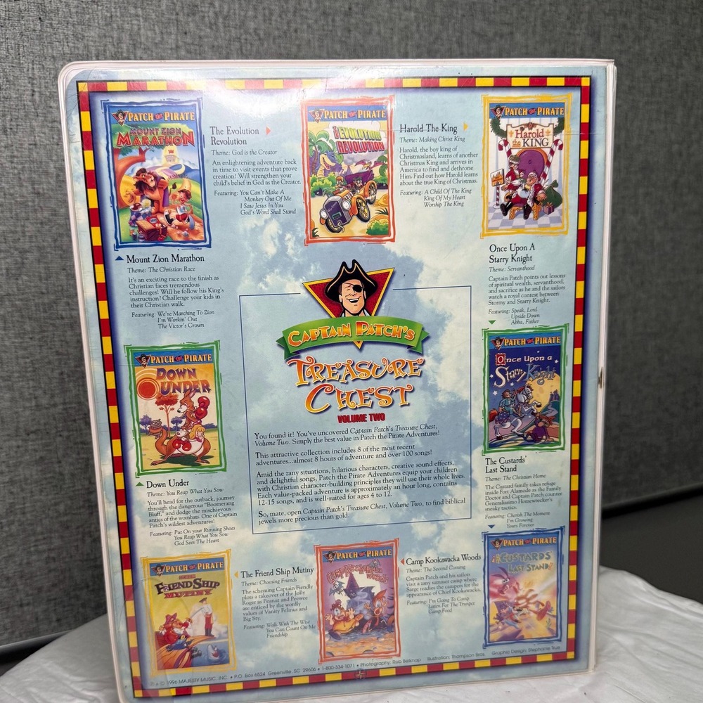 Patch The Pirate Captain Patch's Treasure Chest Volume 2 Set Of 8 Cassettes 1996 - Picture 2 of 6